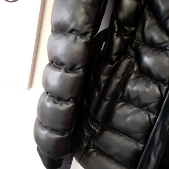 NWOT Bod & Christensen black belted quilted leather jacket, XS - Picture 11 of 12